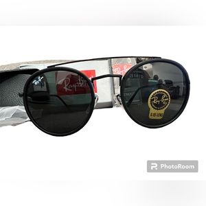 RayBan Round Double Bridge Sunglasses